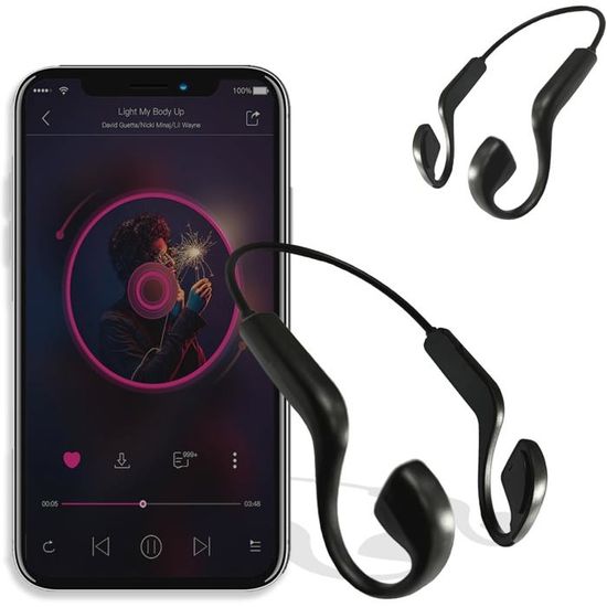 Casque à Conduction Osseuse EUSIFA Bluetooth 5.2 - Microphone HD, 20h Autonomie, étanche IP7, Pour Sport