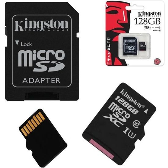 Carte Mémoire Micro SD 128 Go classe 10 Pour SAMSUNG Galaxy NOTE 10 Plus - XCover 4S - Galaxy A10 - Galaxy A50 - Galaxy A40 ... et +