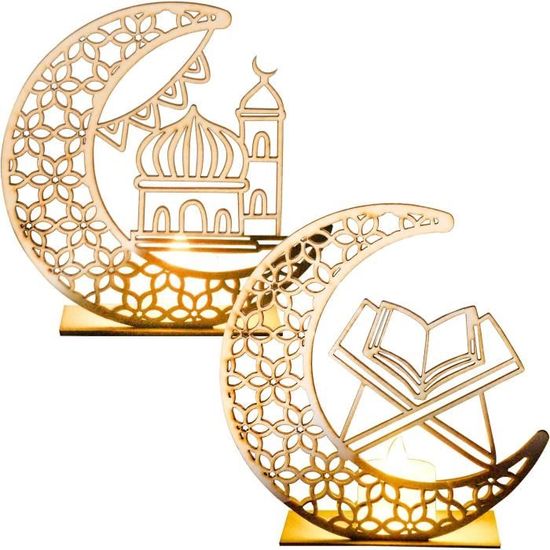 AhfuLife Decoration Aid Mubarak 2026, 6PCS Decoration Eid Mubarak Lanterne Lune Étoiles Guirlandes Ramadan Mubarak Decor Ramadan Suspendre pour Muslim Fête du Aïd, Aïd al-Adha Jardin Maison