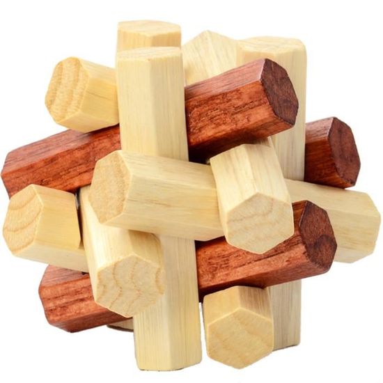 K9CK Casse-tête en Bois Puzzle 6Pcs Test IQ Casse Tete pour Adulte Enfants  : : Jeux et Jouets
