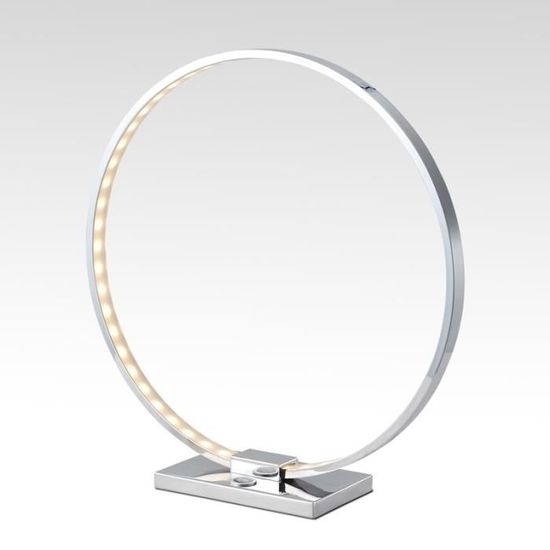Lampe à poser design chrome LED - Collection Circle