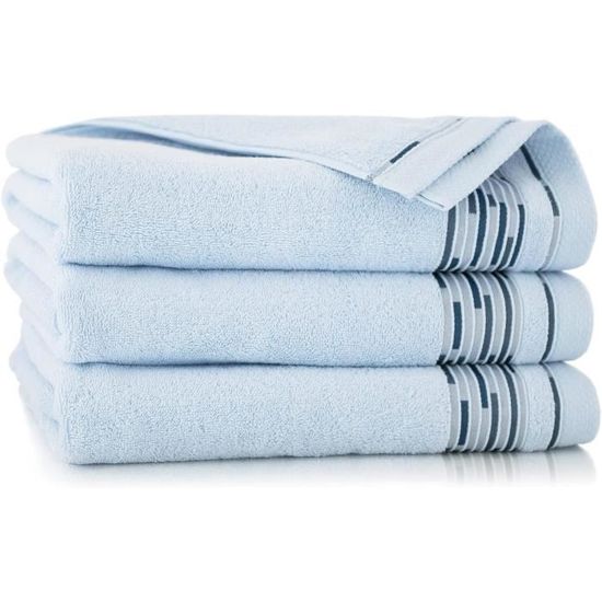 Lot Serviettes De Bain 100% Coton Égyptien GOTS - Bio, Douces Et Absorbantes EO Home
