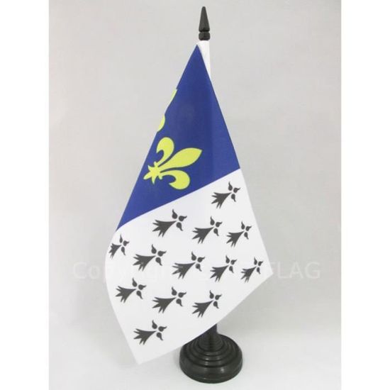 Drapeau De Table Brest - 21x14 Cm - Hampe 25 Cm - Socle Noir - Décoration Bureau, événements - 10