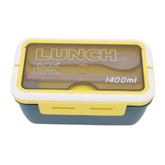 Dinhauyon Boîte à Bento 3 Compartiments, Four à Micro Ondes De 900 ML Et Récipient à Lunch En Verre Sécurisé Au Four, Boîte à Manger Lavable En Machine Pour Le Bureau, L'école