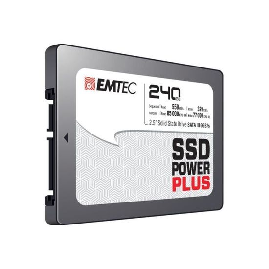 EMTEC SSD Power Plus - Disque SSD - 240 Go - interne - 2.5" - SATA 6Gb-s