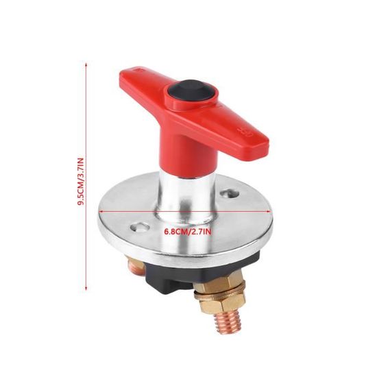 Interrupteur de coupure de batterie 12V-60V voiture clé fixe