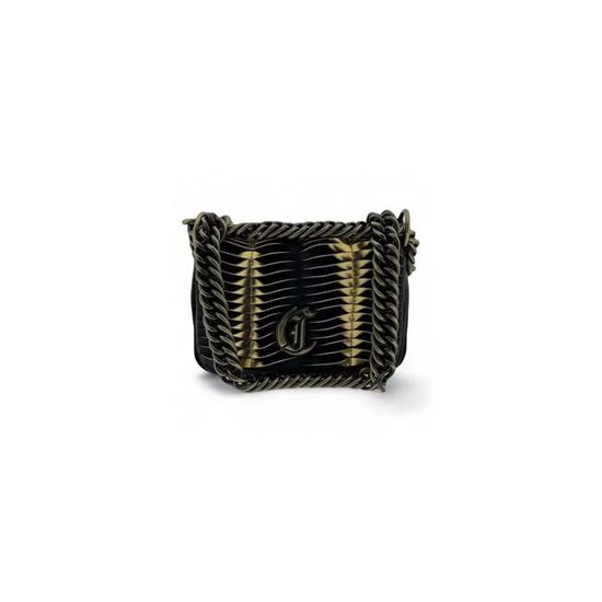 Sac à Main Just Cavalli Cuir Noir - Taille Moyenne - Neuf Avec Étiquettes