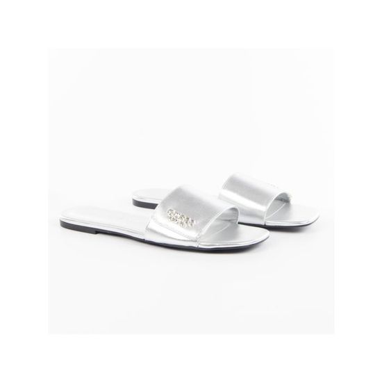 Claquette Guess Femme Est G Argent Synthetique Argent Cdiscount Chaussures