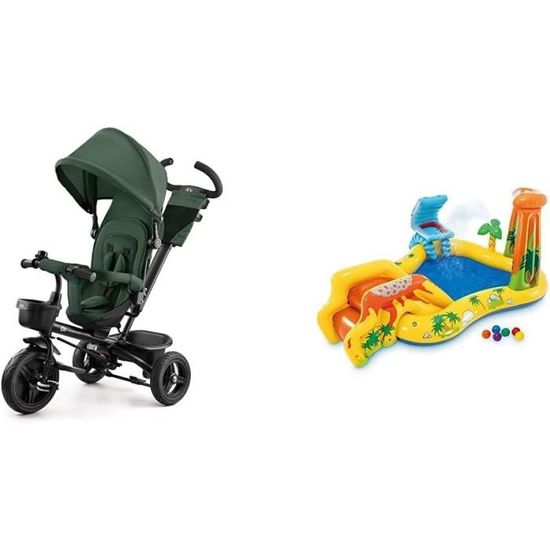 Tricyque évolutif WODFARR – De 9 Mois à 5 Ans – Siège Réversible, Pare-soleil 3 Sections, Roues Mousse, Poussette à Pousser – Rose – Draisienne 3 En 1