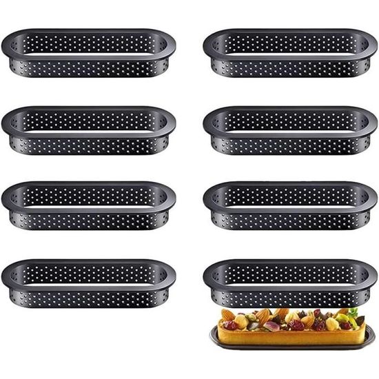 Lot De 6 Cercles à Pâtisserie En Acier Inoxydable - Diamètres 6 à 12 Cm, Hauteur 2 Cm, Pour Tartes, Muffins - 7