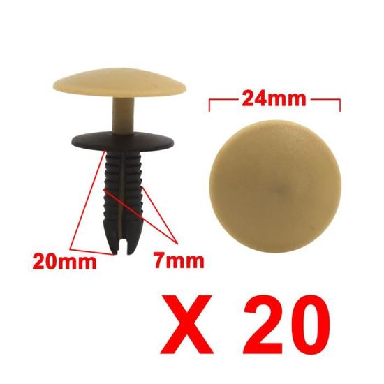 20PCS Clips De Fixation Voiture, U-Clips Et Vis Kit Universal