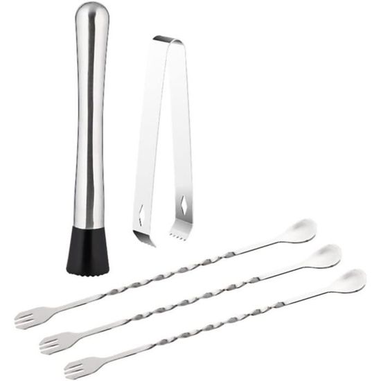 Pique à Glace Manuel - Acier Inoxydable Avec étui - Poignée En Bois Antidérapante - Pour Bar, Cuisine, Cocktail, Camping - 11