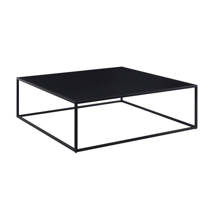 Table basse en métal - L 100 x P 100 x H 30 cm - STEEL