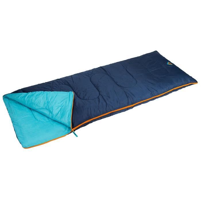 ABBEY CAMP Sac de couchage - En polyester 190T hydrofuge - Dimensions : 200 x 75 cm - Bleu Marine