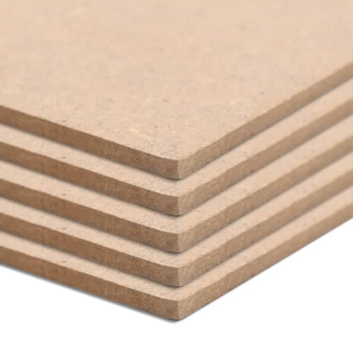 PAL Plaques de MDF 5 pcs Rectangulaire 120x60 cm 2,5 mm☻1
