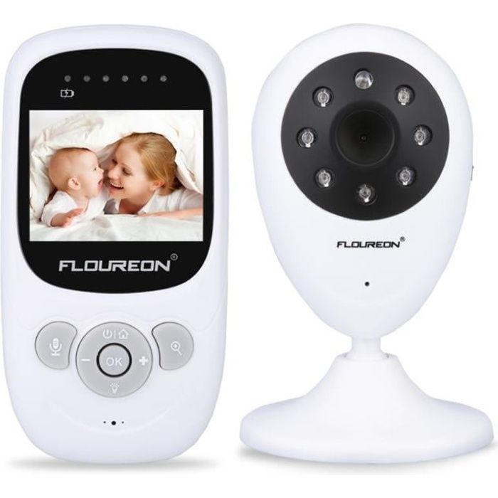 BabyPhone Vidéo Sans Fil Ecoute Bébé avec Ecran 2,4 pouces Moniteur Bébé