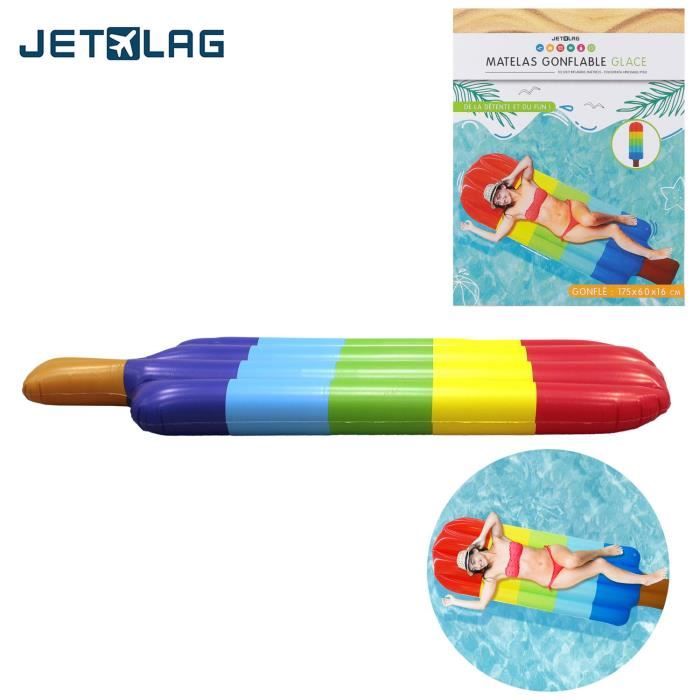Matelas Gonflable Glace 175X60X16 cm Plage Piscine Jeu d'eau