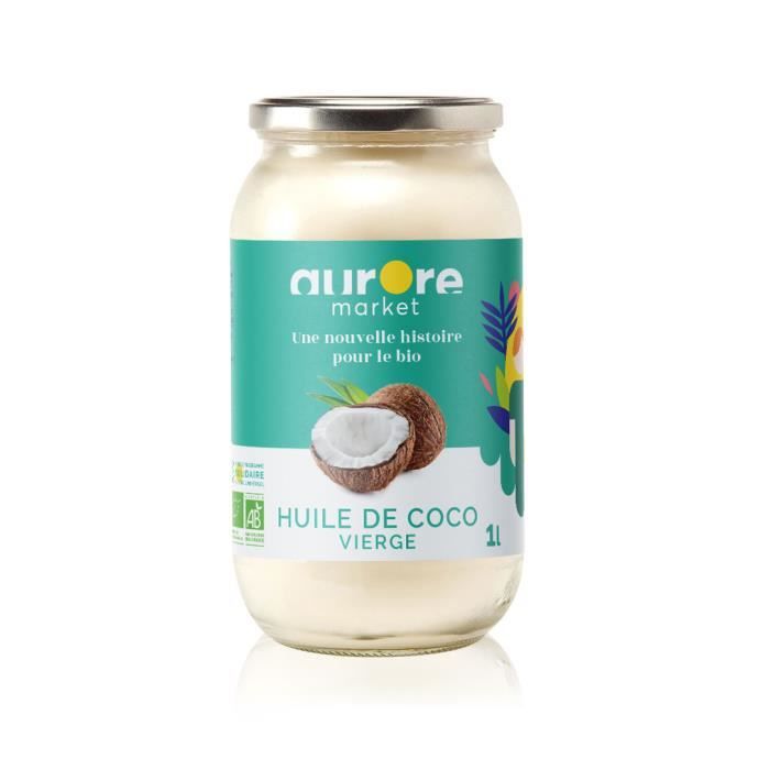 Huile de coco vierge - 1l - Aurore Market
