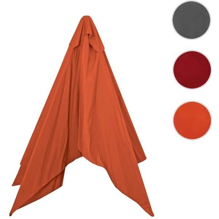 Toîle de remplacement pour Parasol Florida, 3x4m, polyester 6kg ~ couleur terre cuite