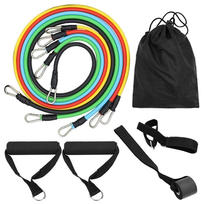 TOMSHOO 8 pièces ensemble de bandes de résistance entraînement de force boucles en caoutchouc - Modèle: 11 Pcs Set - HSJSTLDC00086