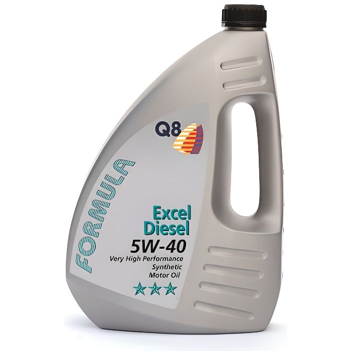 Bidon 4 litres d'huile moteur Q8 Formula Excel 5W40 Réf. 101107201654