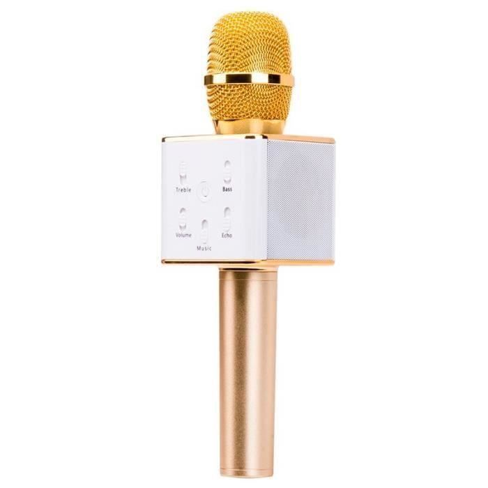original q7 magie karaoké micro téléphone sans fil bluetooth mic ktv joueur condenseur orateur enregistrer de la musique pour iphone