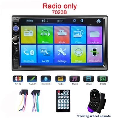 Hikity 2din Autoradio lien miroir Android Autoradio multimédia MP5 lecteur 7 ''HD écran tactile Bluetooth - Type 7023B Radio Only