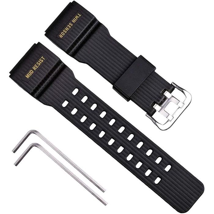 OliBoPo Bracelet de montre de rechange en resine naturelle pour montre Casio G-Shock Master of G Mudmaster GG-1000/GWG-100/GS