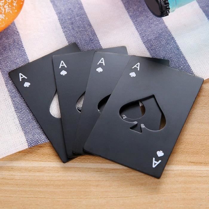 Créative Noir À Jouer Carte Ouvre-bouteille s Poker Bouteille Soda Bière Cap Opener Home Bar Outil
