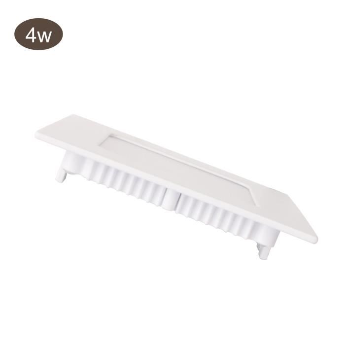 Spot LED Carré Encastrable 4W 6000K Blanc Froid Extra Plat Downlight LED Encastré 320LM 120° SMD2835 Epistar