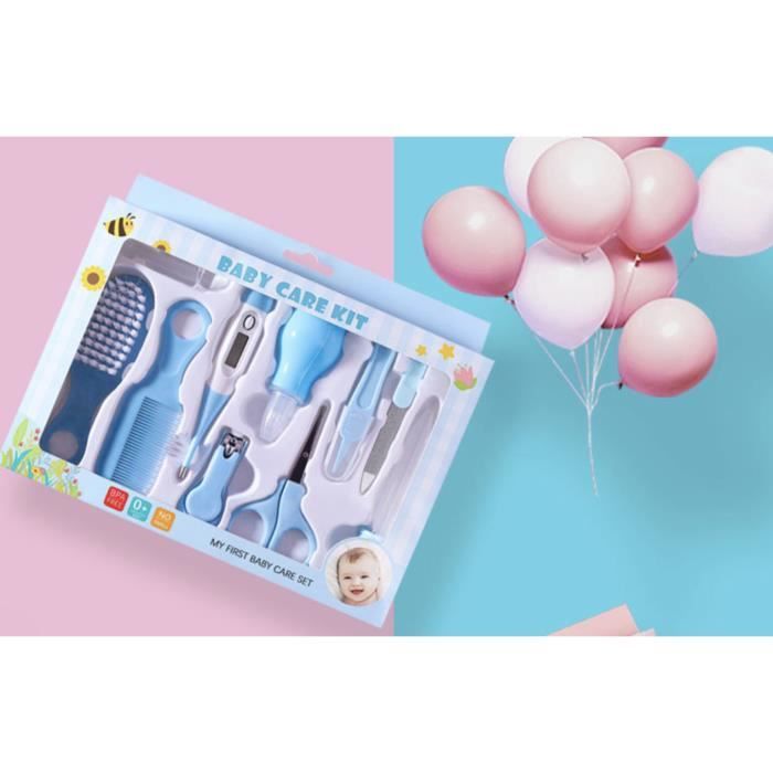 Trousse de Soin Bébé, 10 pièces Professionnel Kit de toilettage pour nouveau-né Trousse de Toilette Bébé Naissance
