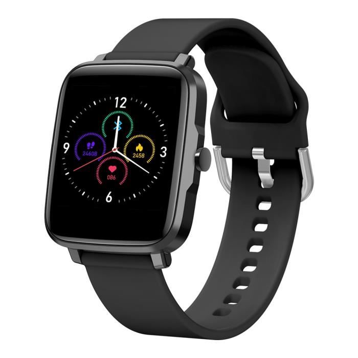 Montre connectée,Xiomi KUMI KU1 S Mode BT5.0 SmartWatch moniteur de sommeil 11 Sport Mode IP68 étanche iOS Android - Type Black