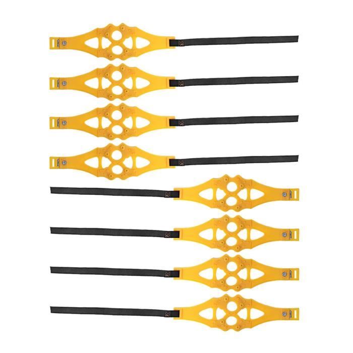 VGEBY Chaîne de roue antidérapante 8Pcs Chaînes à neige universelles Chaînes de pneus de voiture antidérapantes Chaîne de
