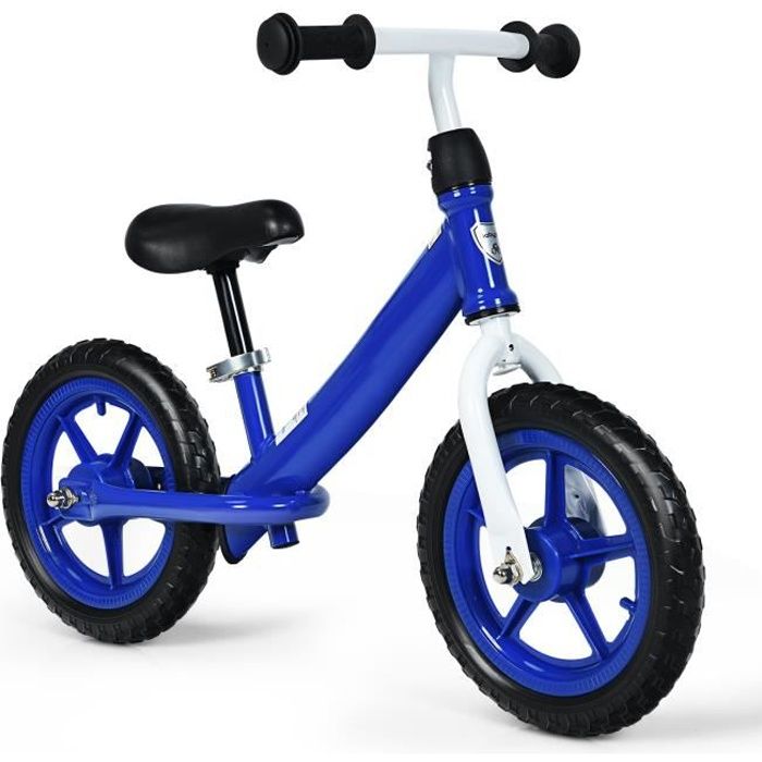 COSTWAY Draisienne, Vélo d'Entraînement sans Pédale 3 à 5 Ans Siège Réglable et Pneus en Mousse EVA, pour Enfants