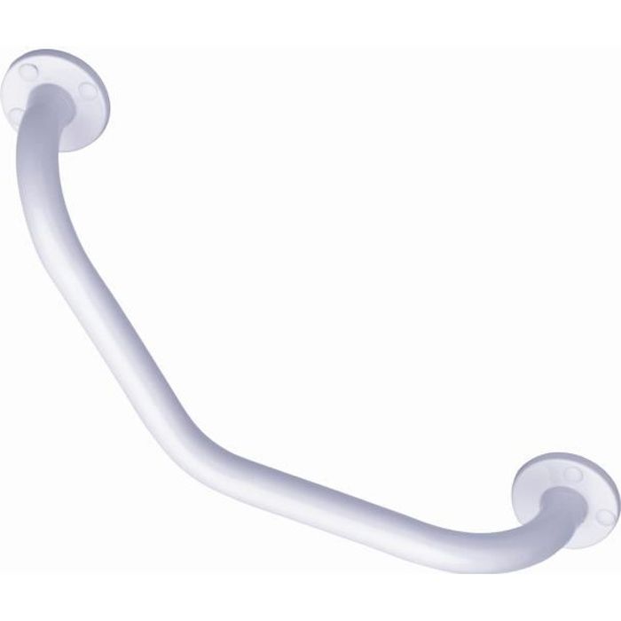 BARRE DE MAINTIEN COUDEE 135° EPOXY BLANC 40 CM