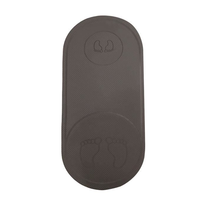 Tapis d'exercice corde tapis à sauter TPE insonorisé haute densité fitness intérieur Pilates aérobic tapis de yoga gris