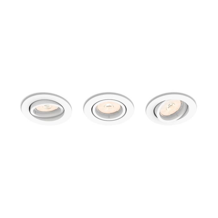 Philips myLiving 5018331PN, Recessed lighting spot, GU10, 3 ampoule(s), LED, 220-240, Blanc