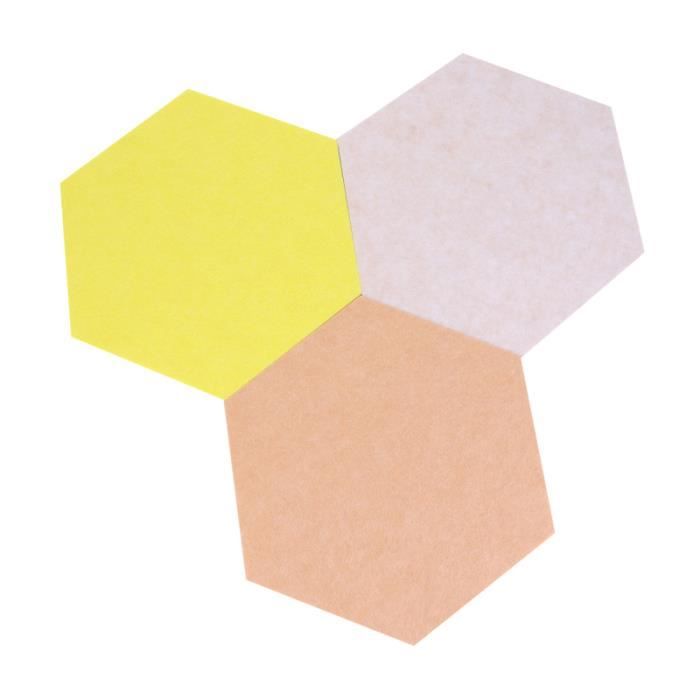 3 pièces Hexagone Stickers Muraux Doux Collecte Display Pad Sticker Mural Message FAUX ONGLES - CAPSULE - TIPS - FORME - PROTHESE