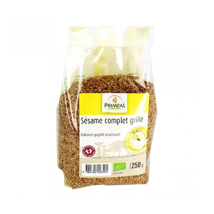 Graines de Sésame complet grillé bio & équitable - 250 g - PRIMÉAL