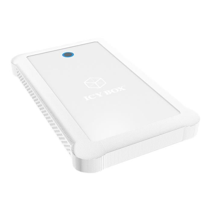 ICY BOX IB-233U3-Wh - Boitier externe avec indicateur de données, indicateur d'alimentation - 2.5- - SATA 6Gb-s - USB 3.0 - blanc
