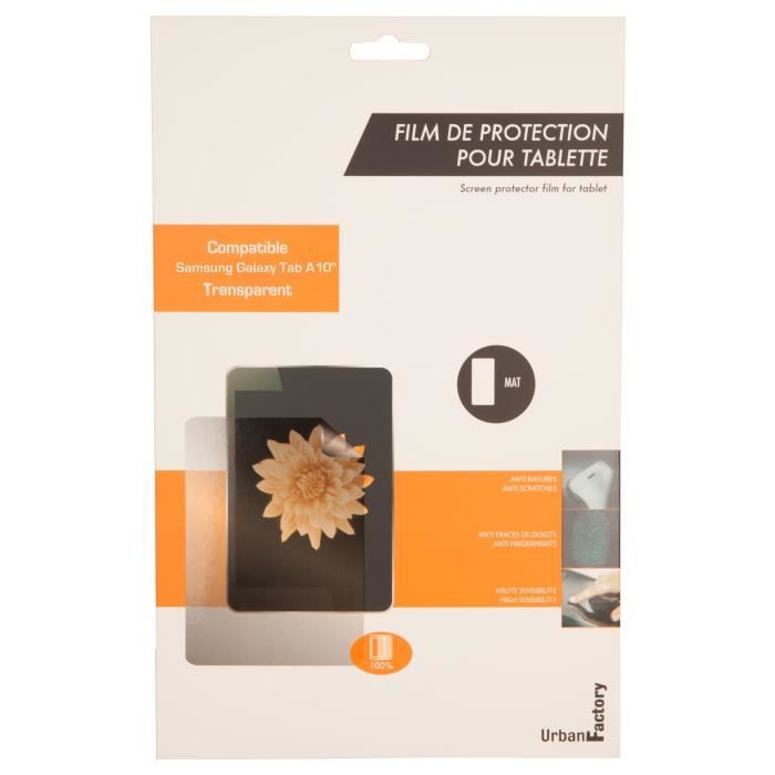 URBAN FACTORY Protection écran FPT03UF - Samsung, Galaxy Tab A - Résistant aux rayures - Transparent