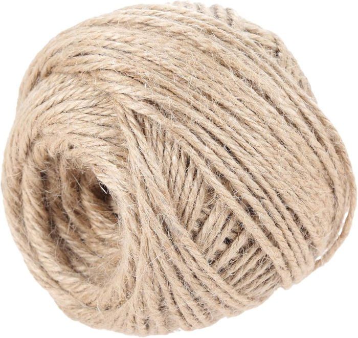 PINGEUI Ficelle De Jardin Verte – Lot De 4 Rouleaux (2 Mm × 100 M) – Ficelle Jute Naturelle Pour Bricolage, Décoration & Reliure