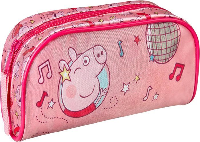 Trousse Ronde Peppa Pig Pour Enfants - 20x7 Cm, Qualité Safta, Garanti 2 Ans