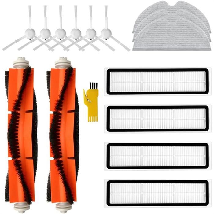 6 Brosses Latérales De Rechange Pour Ecovacs Deebot - Compatibles Mini, T50, X8 Omni Et Autres Modèles