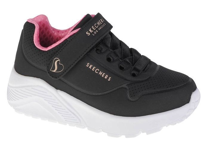 Skechers Sneakers - SKECHERS - Uno Lite - Noir - Fermeture scratch - Tige synthétique
