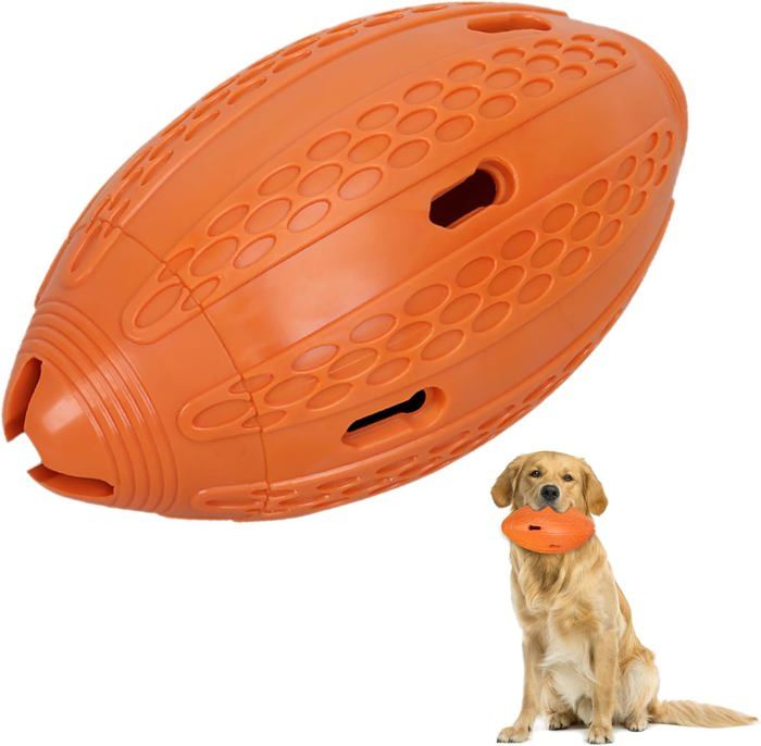 Meilleurs prix pour Balle Chien,Jouet Chien Indestructible,Balle pour Chien pour Grands Chiens,Jouet interactif pour Chien de Rugby,orange