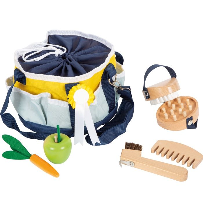 Jouet éducatif - SMALL FOOT COMPANY - Kit de soins pour chevaux - Accessoires inclus - 3 à 8 ans - Bois et tissu