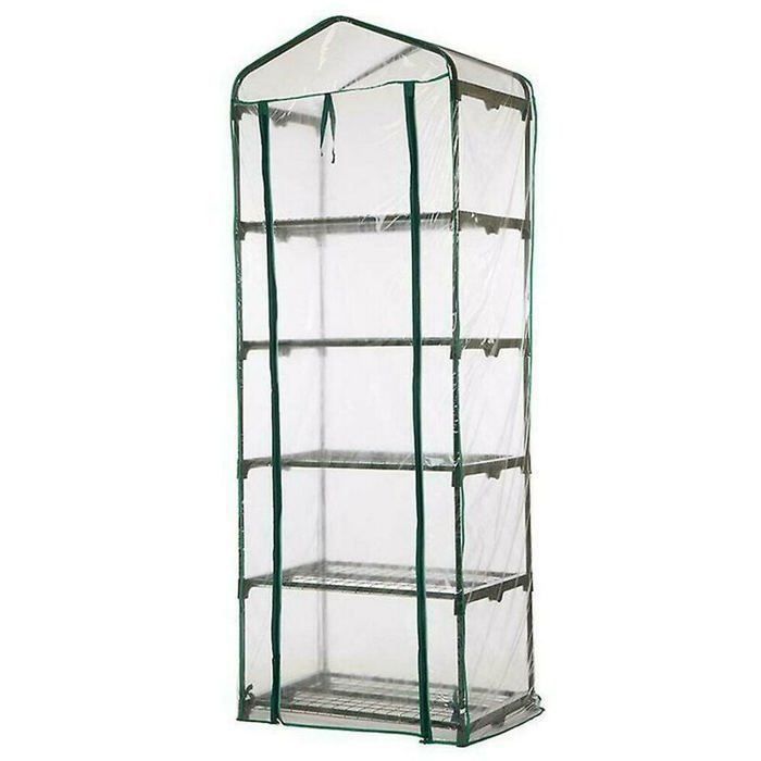 Serre 4 Niveaux Well Home - Cadre Métal, Couverture PVC Transparent, Dimensions 50x45x130 Cm, Pour Balcon Ou Intérieur - 7