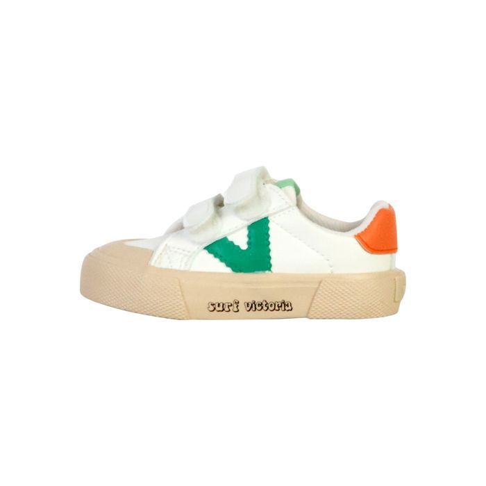 Victoria Basket Enfant - VICTORIA - Effet cuir - Vert - Scratch - Confort exceptionnel