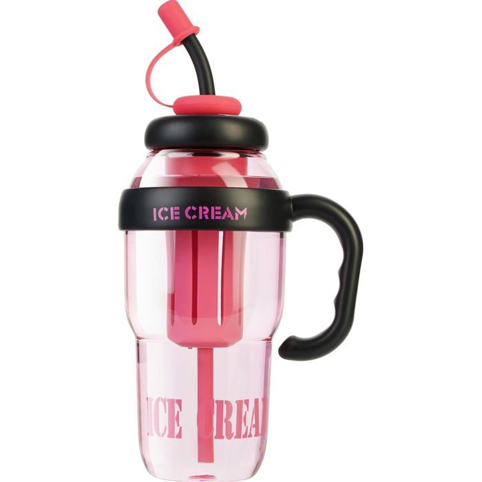 Bouteille deau rose avec poignée et paille pour filles avec paille et bouchon bouteille deau de sport de 960 ml